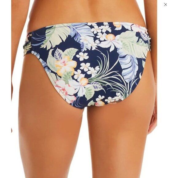 Jessica Simpson Bikini Bottom Stranded in Paradise Ruched Hipster Swimwear M - Picture 3 of 5